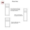 Orkney 3 Panel Solid Wood Internal Door Pair UK Made DD6403 - Eco-Urban® Mist Grey Premium Primed