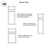 Eco-Urban Orkney 1 Pane 2 Panel Solid Wood Internal Door Pair UK Made DD6403G Clear Glass - Eco-Urban® Shadow Black Premium Primed