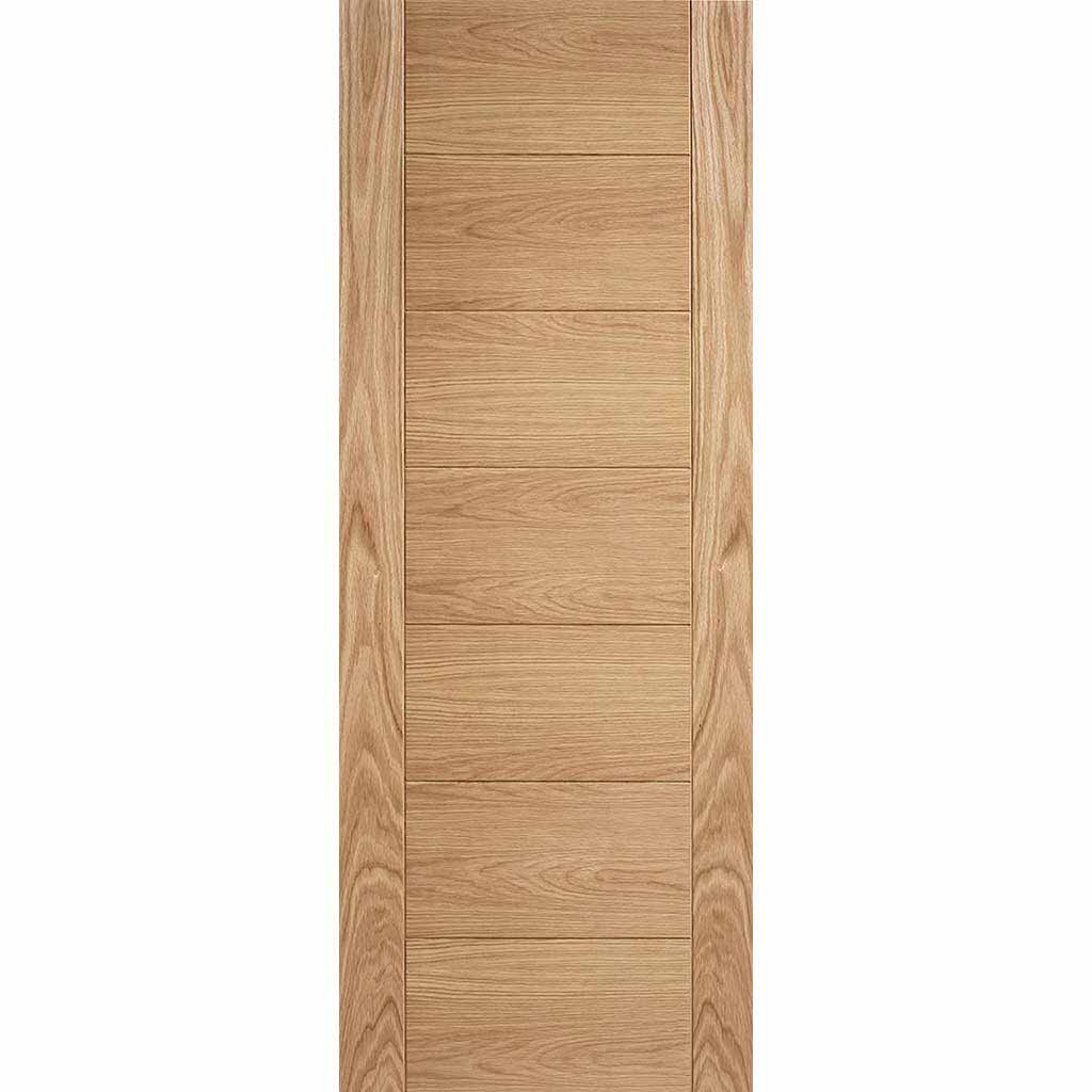 Bespoke Carini 7P Oak Flush Double Pocket Door Detail - Prefinished