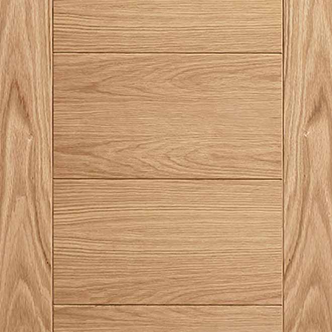 Bespoke Carini 7P Oak Flush Double Pocket Door Detail - Prefinished
