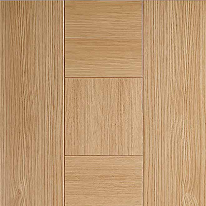 Bespoke Catalonia Flush Oak Single Frameless Pocket Door Detail - Prefinished