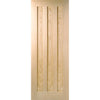 Idaho Oak 3 Panel Absolute Evokit Double Pocket Door Detail - Unfinished