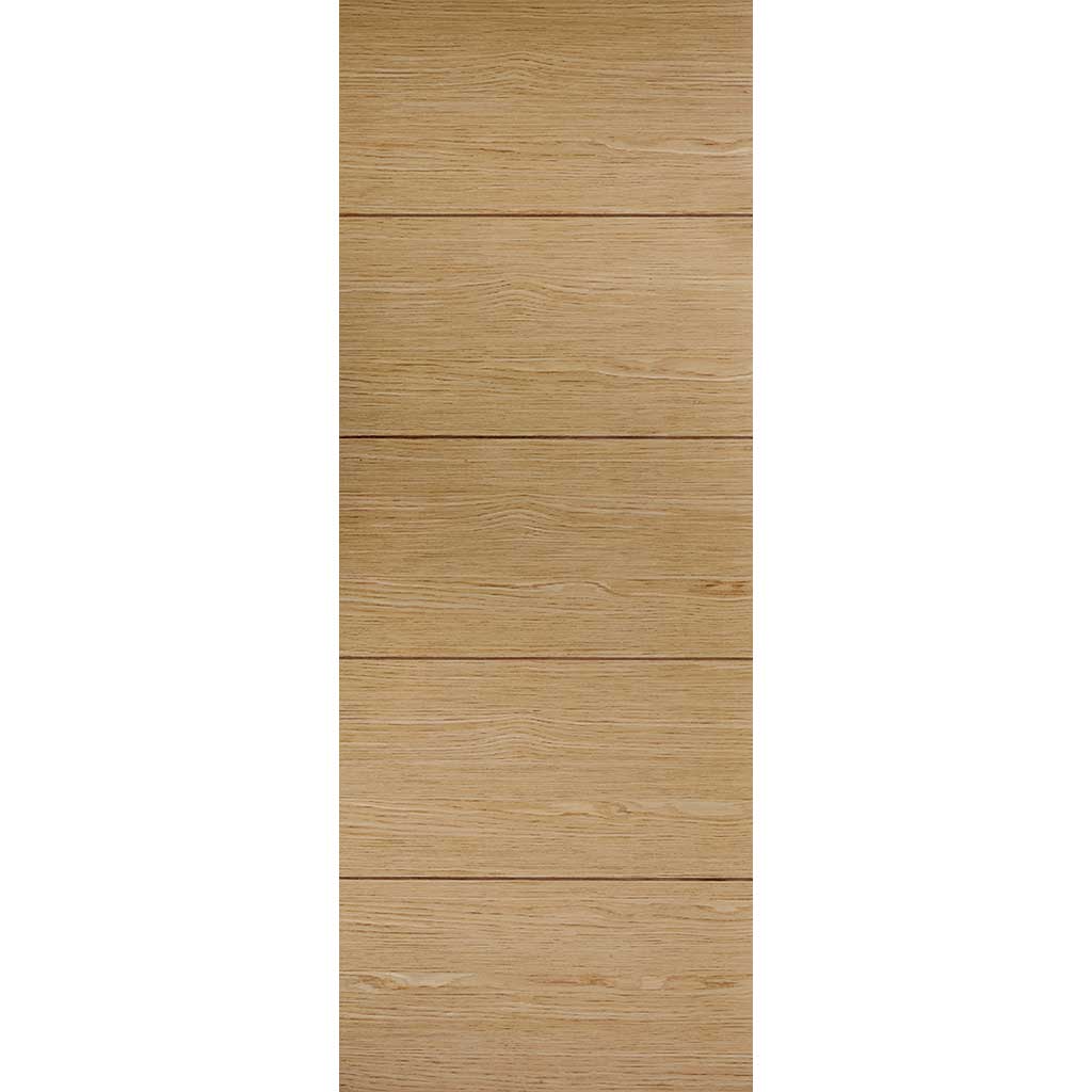 Bespoke Lille Oak Flush Single Frameless Pocket Door Detail - Prefinished