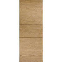 Bespoke Lille Oak Flush Single Frameless Pocket Door Detail - Prefinished