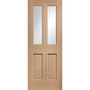Bespoke Malton Oak Glazed Single Frameless Pocket Door Detail - No Raised Mouldings