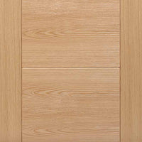 Bespoke Vancouver Oak 5P Style Flush Double Frameless Pocket Door Detail - Prefinished