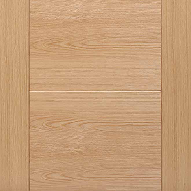 Bespoke Vancouver Oak 5P Style Flush Double Frameless Pocket Door Detail - Prefinished