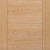 Bespoke Vancouver Oak 5P Style Flush Double Pocket Door Detail - Prefinished