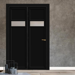 Image: Urban Ultimate® Room Divider Orkney 1 Pane 2 Panel Door DD6403F - Frosted Glass with Matching Side - Colour & Size Options
