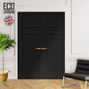 Orkney 3 Panel Solid Wood Internal Door Pair UK Made DD6403 - Eco-Urban® Shadow Black Premium Primed