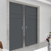 Bespoke Handmade Eco-Urban Orkney 3 Panel Double Evokit Pocket Door DD6403 - Colour Options