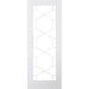 ThruEasi White Room Divider - Orly Clear Glass Primed Door Pair with Full Glass Sides