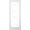 ThruEasi White Room Divider - Orly Clear Glass Primed Door Pair with Full Glass Side