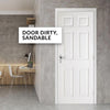 OUTLET - Colonial 6 Panel Door - Grained - White Primed - Dirty/Sandable