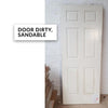 OUTLET - Colonial 6 Panel Door - Grained - White Primed - Dirty/Sandable