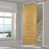 Saturn Tubular Stainless Steel Sliding Track & Pamplona Oak Flush Door - Prefinished