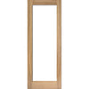 Five Folding Doors & Frame Kit - Pattern 10 Oak 3+2 - Frosted Glass - Unfinished
