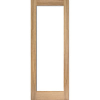 Minimalist Wardrobe Door & Frame Kit - Four Pattern 10 Oak Doors - Frosted Glass - Unfinished