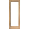 Minimalist Wardrobe Door & Frame Kit - Three Pattern 10 Oak Doors - Frosted Glass - Unfinished