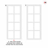 Urban Ultimate® Room Divider Perth 8 Pane Door DD6318F - Frosted Glass with Full Glass Side - Colour & Size Options