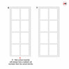 Urban Ultimate® Room Divider Perth 8 Pane Door DD6318C with Matching Side - Clear Glass - Colour & Height Options
