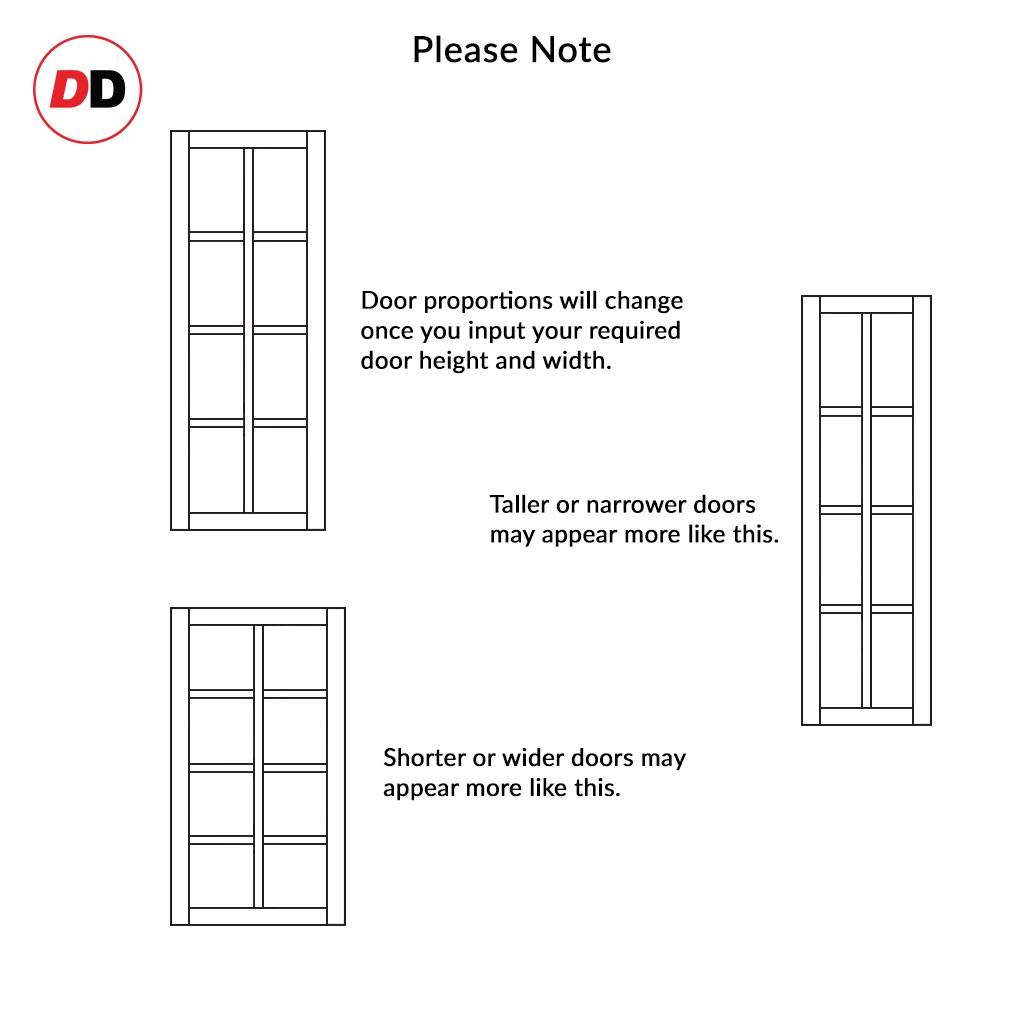 Bespoke Room Divider - Eco-Urban® Perth Door DD6318C - Clear Glass wit ...
