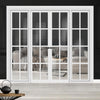 Urban Ultimate® Room Divider Perth 8 Pane Door Pair DD6318C with Matching Sides - Clear Glass - Colour & Height Options