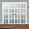 Urban Ultimate® Room Divider Perth 8 Pane Door Pair DD6318F - Frosted Glass with Full Glass Sides - Colour & Size Options