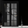 Urban Ultimate® Room Divider Perth 8 Pane Door DD6318T - Tinted Glass with Full Glass Side - Colour & Size Options