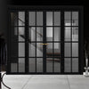 Urban Ultimate® Room Divider Perth 8 Pane Door Pair DD6318T - Tinted Glass with Matching Sides - Colour & Size Options