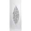 Pisces Lightly Grained Internal PVC Door Pair - Abstract Style Sandblasted Glass