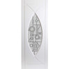 White PVC pisces lightly grained door abstract style glass