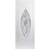 Pisces Lightly Grained Internal PVC Door Pair - Rose Style Sandblasted Glass