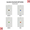 Aruba 4 Urban Style Composite Front Door Set with Polar Black Glass - Shown in Mouse Grey