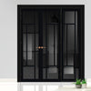 Urban Ultimate® Room Divider Portobello 5 Pane Door Pair DD6438T - Tinted Glass with Full Glass Side - Colour & Size Options