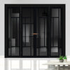 Urban Ultimate® Room Divider Portobello 5 Pane Door Pair DD6438T - Tinted Glass with Matching Sides - Colour & Size Options