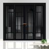 Urban Ultimate® Room Divider Portobello 5 Pane Door Pair DD6438T - Tinted Glass with Full Glass Sides - Colour & Size Options