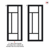 Urban Ultimate® Room Divider Portobello 5 Pane Door Pair DD6438T - Tinted Glass with Full Glass Side - Colour & Size Options