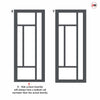Urban Ultimate® Room Divider Portobello 5 Pane Door Pair DD6438F - Frosted Glass with Full Glass Side - Colour & Size Options