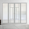 Room Divider - Handmade Eco-Urban® Portobello with Two Sides DD6438F - Frosted Glass - Premium Primed - Colour & Size Options