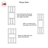 Eco-Urban Queensland 7 Pane Solid Wood Internal Door Pair UK Made DD6424G Clear Glass - Eco-Urban® Cloud White Premium Primed