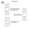 Queensland 7 Panel Solid Wood Internal Door Pair UK Made DD6424 - Eco-Urban® Mist Grey Premium Primed