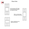 Eco-Urban Queensland 7 Pane Solid Wood Internal Door Pair UK Made DD6424G Clear Glass - Eco-Urban® Shadow Black Premium Primed