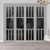 Urban Ultimate® Room Divider Queensland 7 Pane Door Pair DD6424T - Tinted Glass with Matching Sides - Colour & Size Options