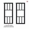 Urban Ultimate® Room Divider Queensland 7 Pane Door Pair DD6424F - Frosted Glass with Matching Sides - Colour & Size Options