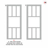 Urban Ultimate® Room Divider Queensland 7 Pane Door Pair DD6424T - Tinted Glass with Matching Sides - Colour & Size Options