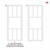 Urban Ultimate® Room Divider Queensland 7 Pane Door Pair DD6424C with Matching Side - Clear Glass - Colour & Height Options