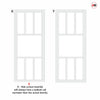 Urban Ultimate® Room Divider Queensland 7 Pane Door Pair DD6424C with Matching Sides - Clear Glass - Colour & Height Options