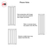 Eco-Urban Sintra 4 Pane Solid Wood Internal Door Pair UK Made DD6428G Clear Glass - Eco-Urban® Stormy Grey Premium Primed