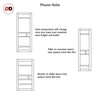 Sheffield 5 Pane Solid Wood Internal Door UK Made DD6312G - Clear Glass - Eco-Urban® Shadow Black Premium Primed